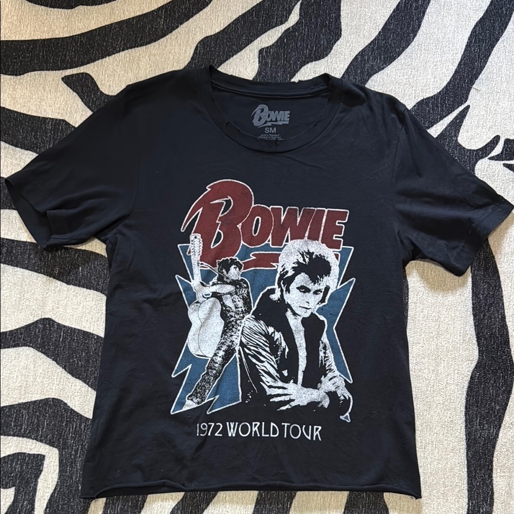 Distressed David Bowie 1972 World Tour T-Shirt Band Tee